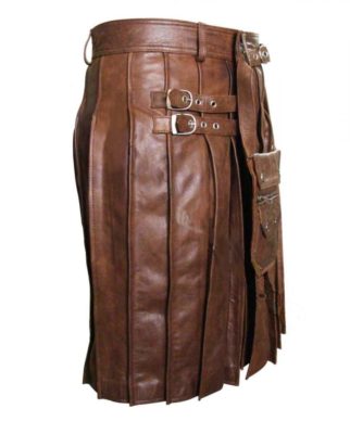 Leather Kilt With Sporran