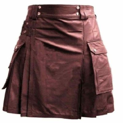 leather utility kilt