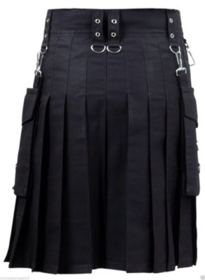 utility kilt black