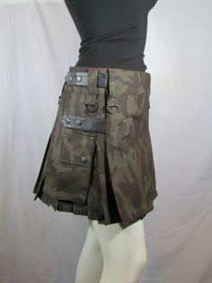 camouflage long tactical kilt 