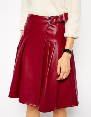 leather Red Kilt