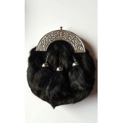 Black Rabbit Fur Sporran