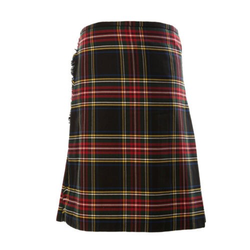 Black Stewart Tartan Fabric Kilt