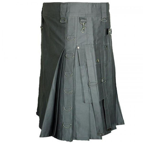 Grey Black Kilt