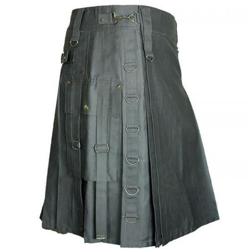 Grey Black Kilt