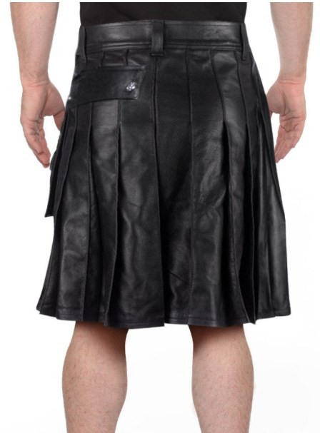 Leather Black Kilt