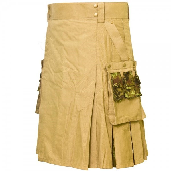 khaki camo kilt