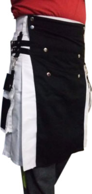 black & white kilt