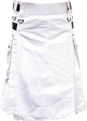 Mens White Kilt