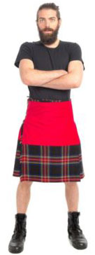 Black Stewart Tartan Kilt