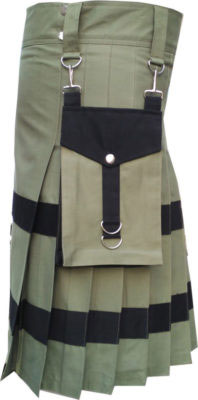 Green Utility Skirt Kilt