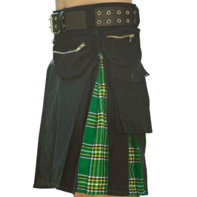 Black And Green hybrid Kilt