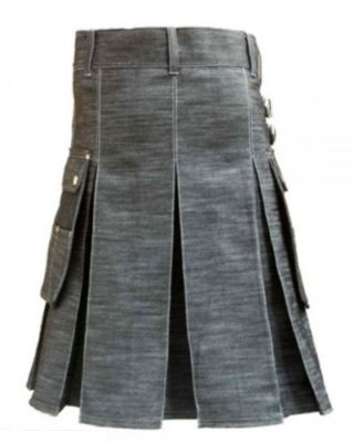 Scottish denim kilt