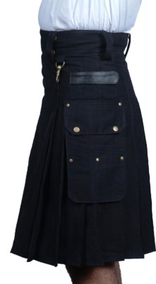 mens black kilt