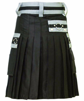 Modern Black Formal Kilt