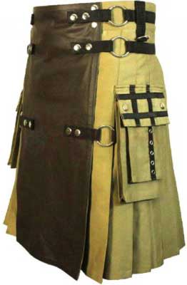 khaki brown kilt