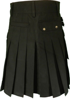 black utility kilt