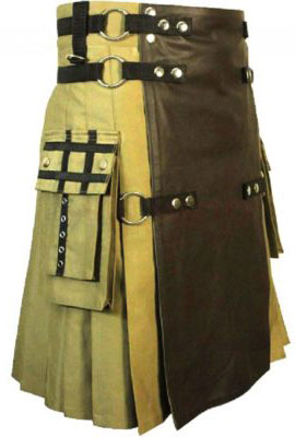 brown utility kilt